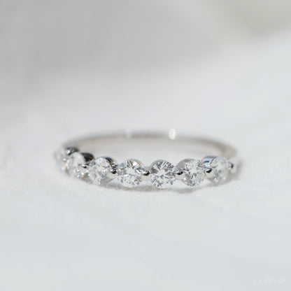 Lab Grown Diamond | 0.76ct Single Prong Round Diamond Eternity Band