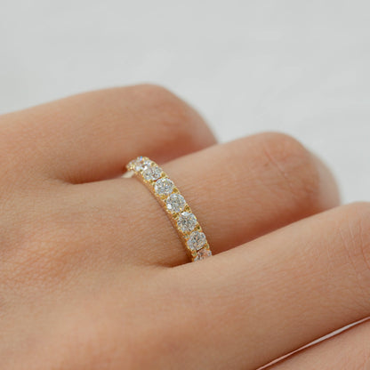 1ct Round Diamond Pave Half Eternity Band