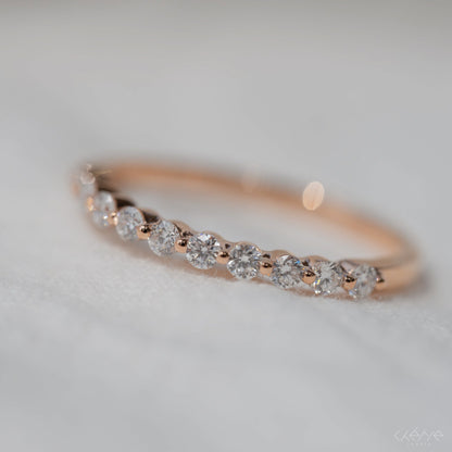 Lab Grown Diamond | 0.30ct Single Prong Round Diamond Eternity Band